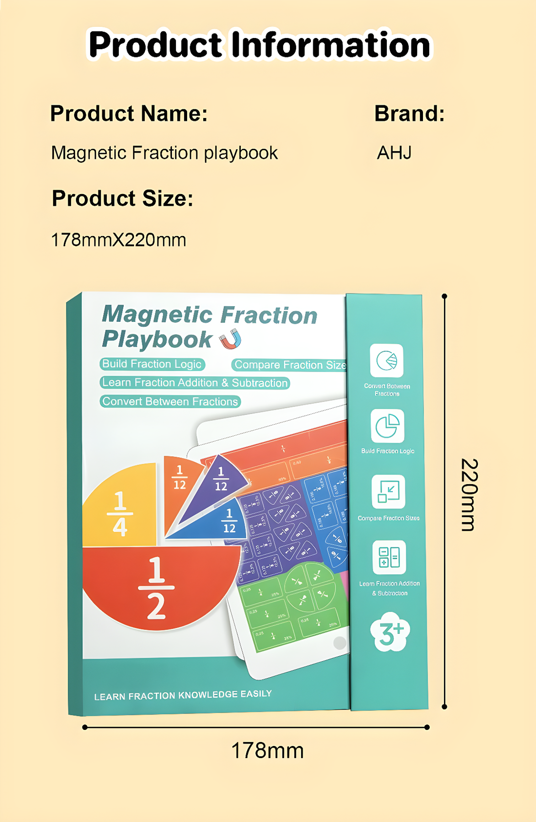 Magnetic Fraction Demonstration Book-102 Pieces!